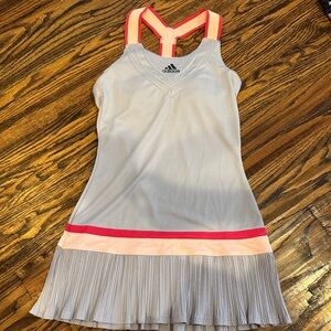 Adidas tennis Light Gray Dress with Coral Highlights